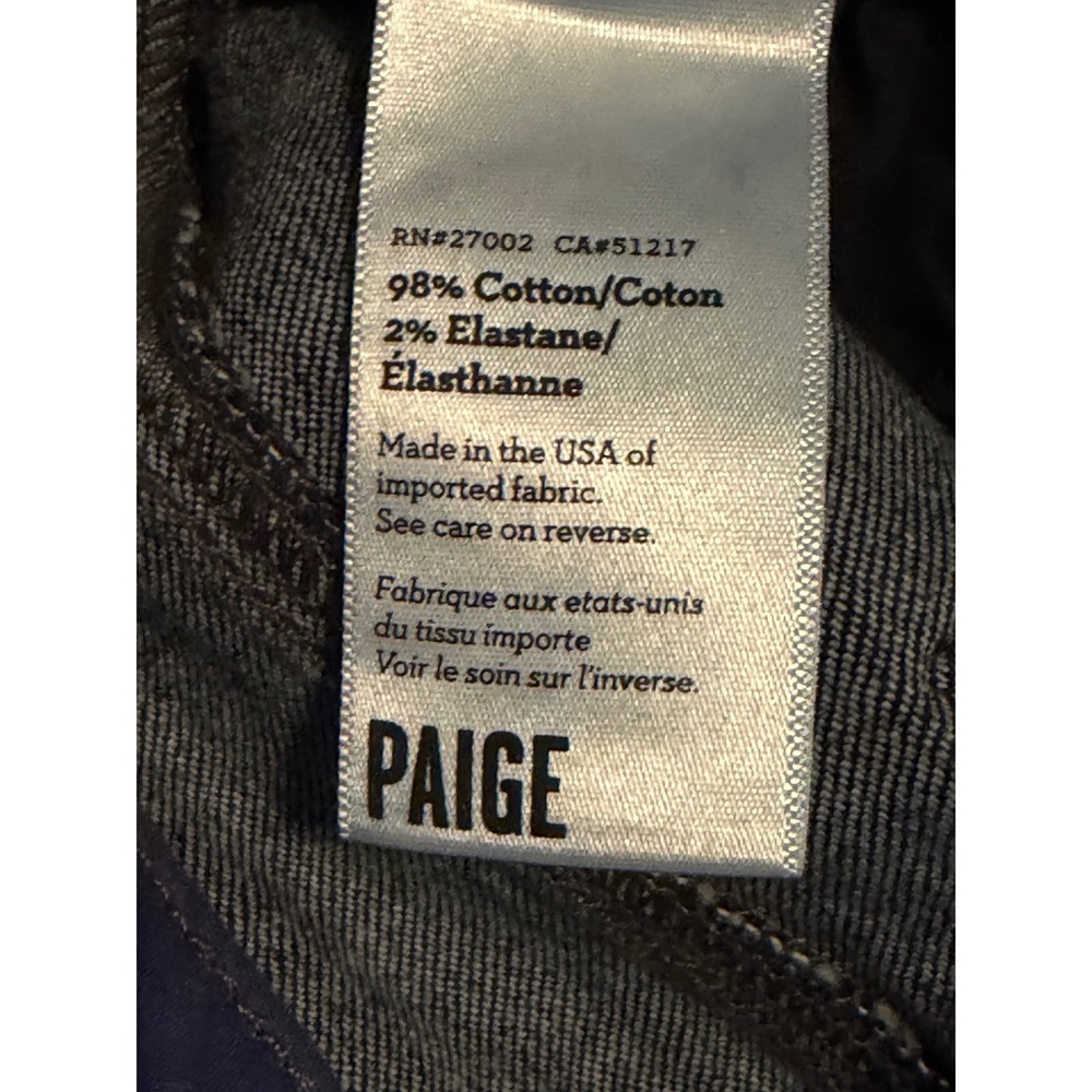 PAIGE Manhattan Bootcut Jeans Women’s 25 Dark Indigo NWT - Picture 8 of 11